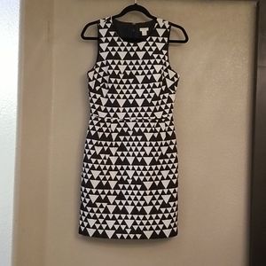 J. CREW Size 4 Black and White Dress